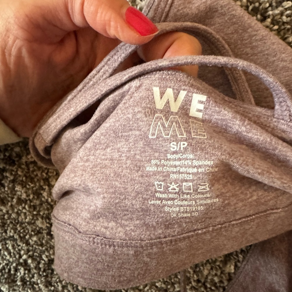 We Over Me purple workout set sports bra and leggings size xs - Picture 5 of 9